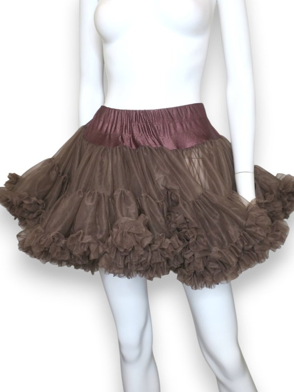 Vintage Malco Modes Petticoat Crinoline Square Dance Rockabilly Ruffles Large